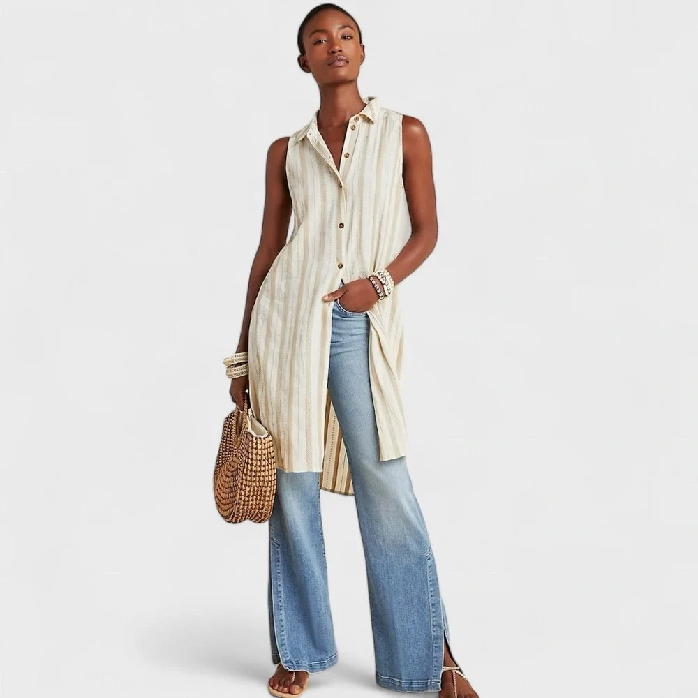 Anthropologie Delphine Textured Tunic - Picture 1 of 10